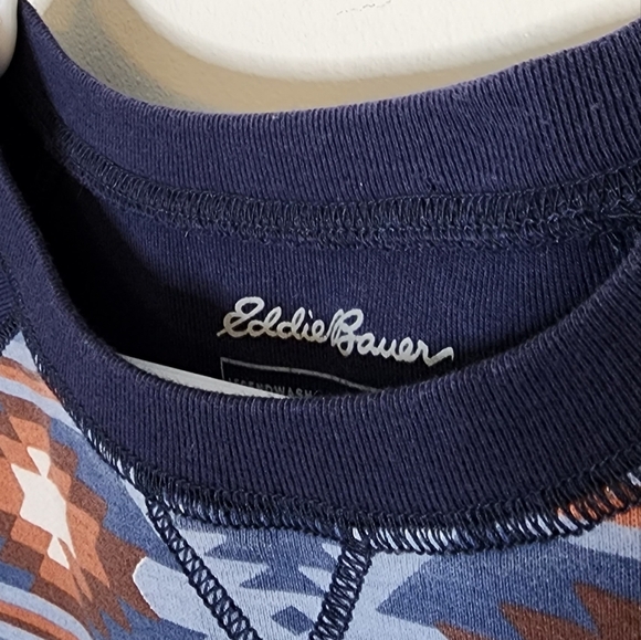 NEW Eddie Bauer Southwest Aztec Mountain Desert Top Athletic Athleisure Fall - Picture 7 of 12